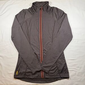 Lole Women's Charcoal Long Sleeve Top with Orange Zipper